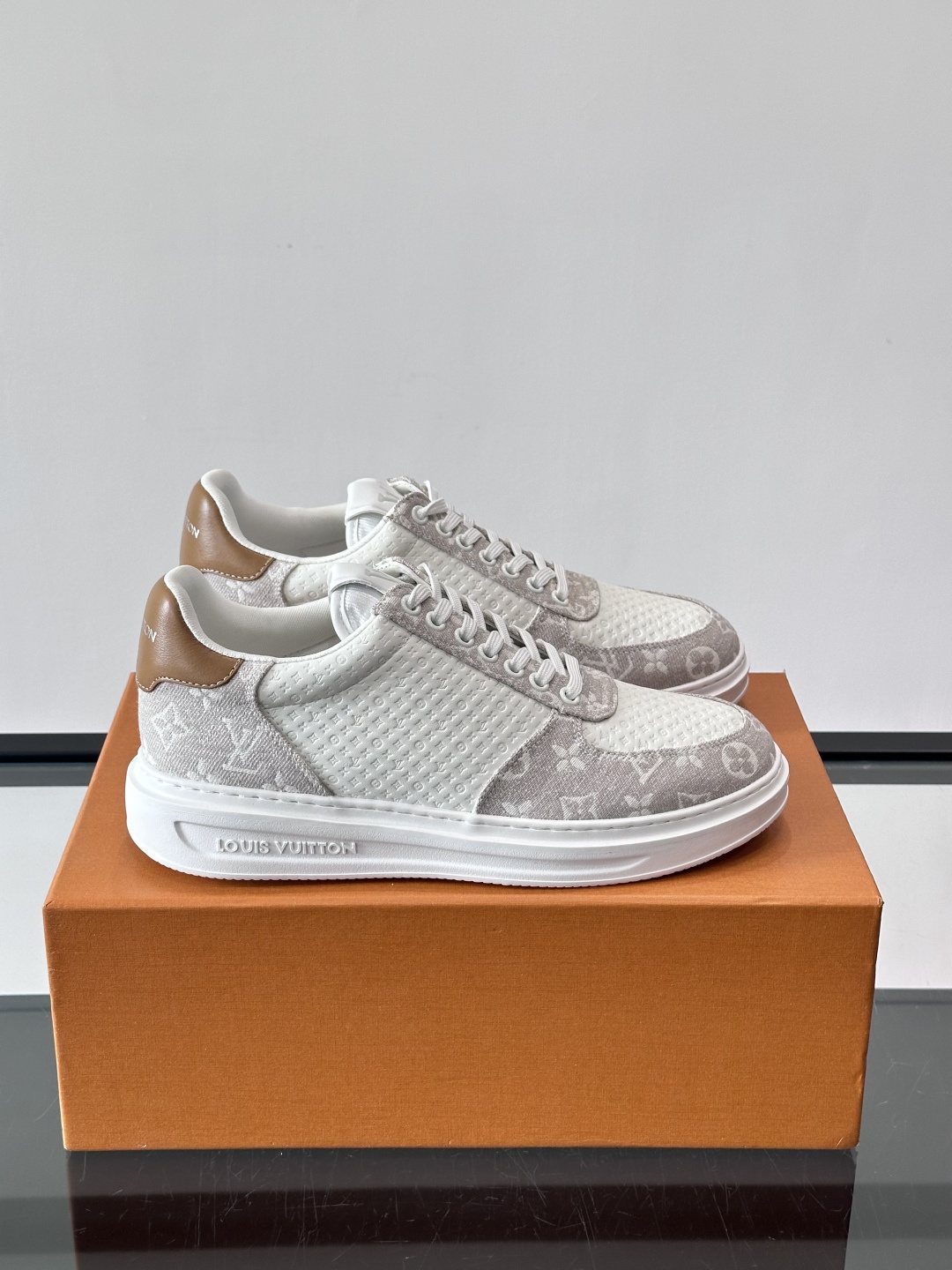 Louis Vuitton Men's Monogram Panel Low-Top Sneakers - Padded Collar